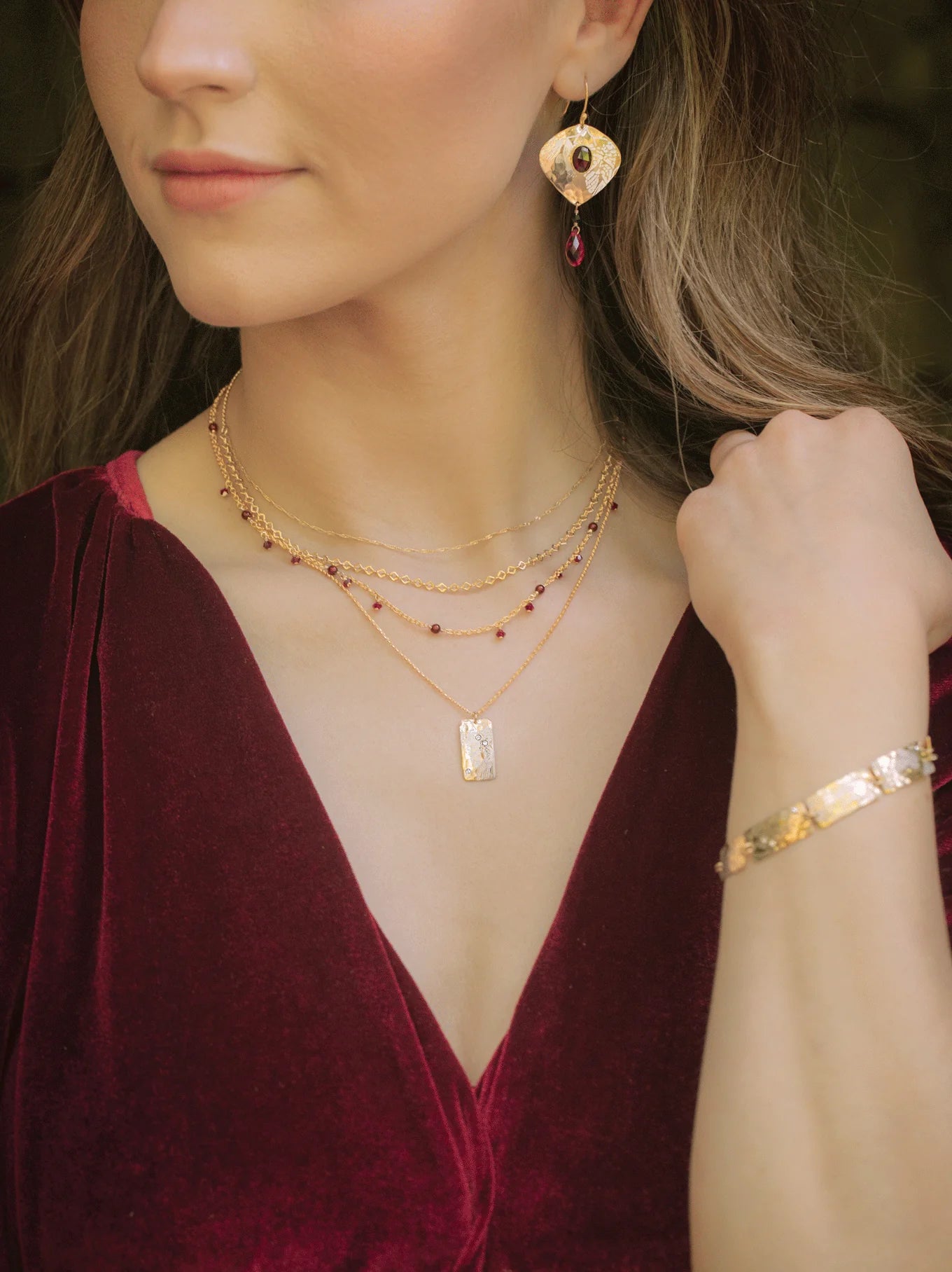 Holly Yashi Radiant Petra Pendant Necklace - Gold    