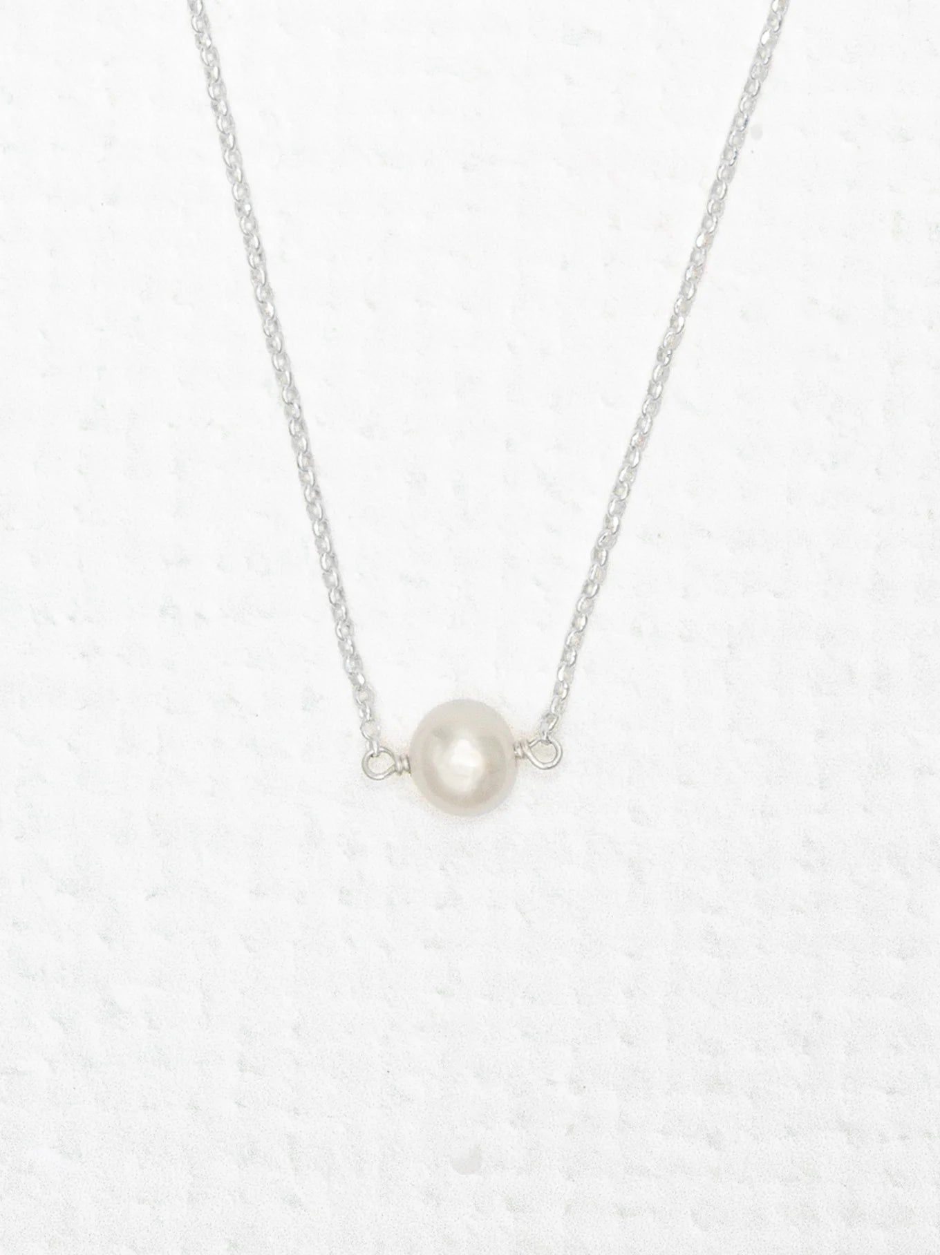 Holly Yashi Marina Pearl Necklace - Silver and Cream