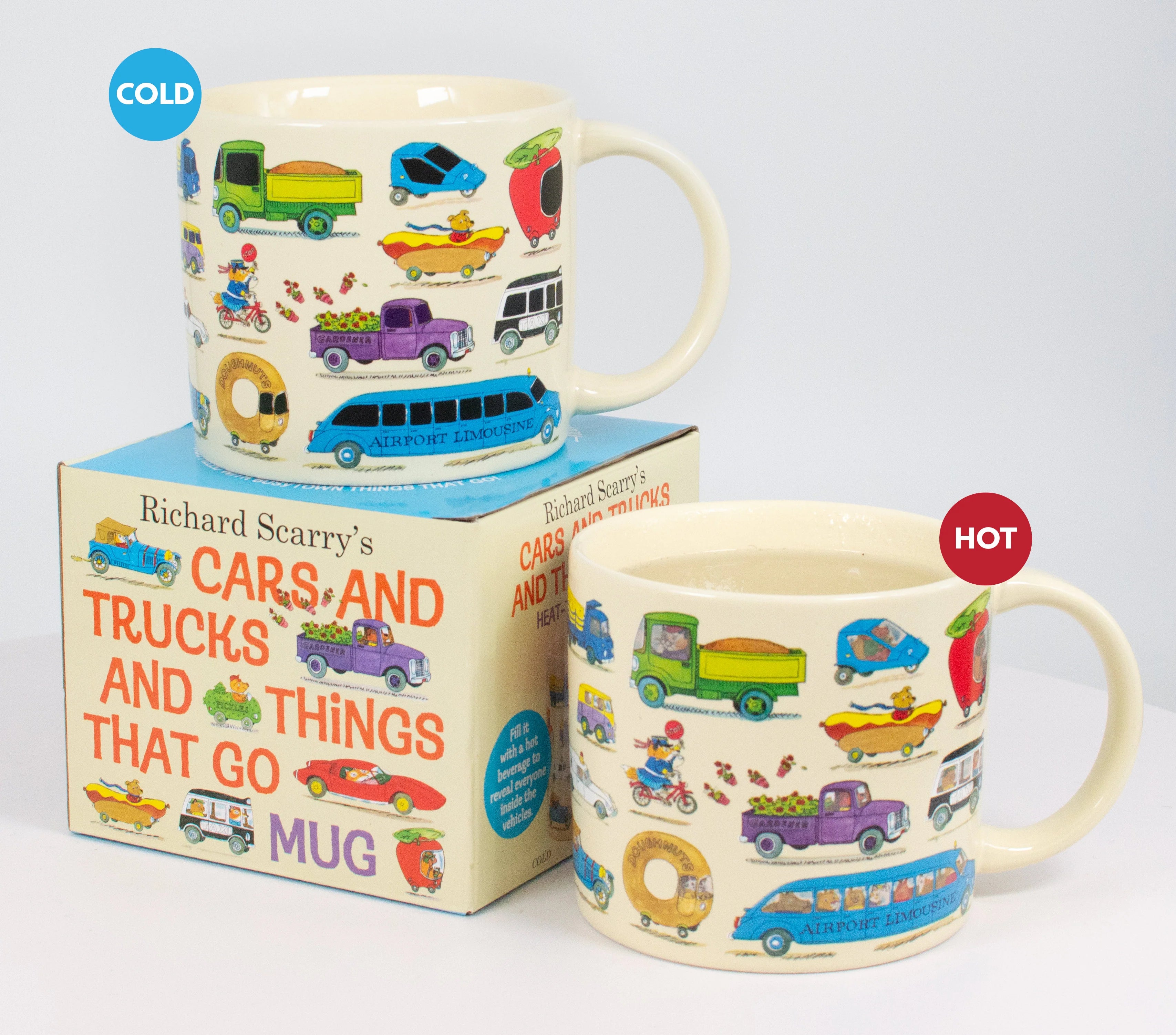 Richard Scarry Cars and Trucks Heat Transforming Mug