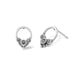 Boma Sterling Silver Post Earring - Circle With Marcasite Detail    