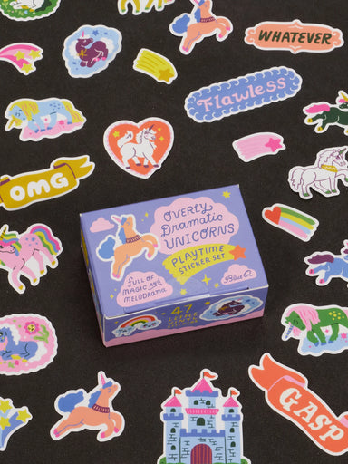 BLUQ Overly Dramatic Unicorns Playtime Sticker Set