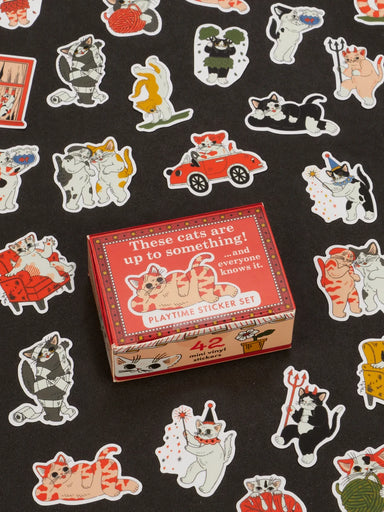 BLUQ These Cats Are Up To Something! Playtime Sticker Set