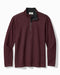 Tommy Bahama Flipview Half Zip Black Cherry Heather M 023768113065
