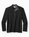 Tommy Bahama Flipview Half Zip Black Heather M 023763550254