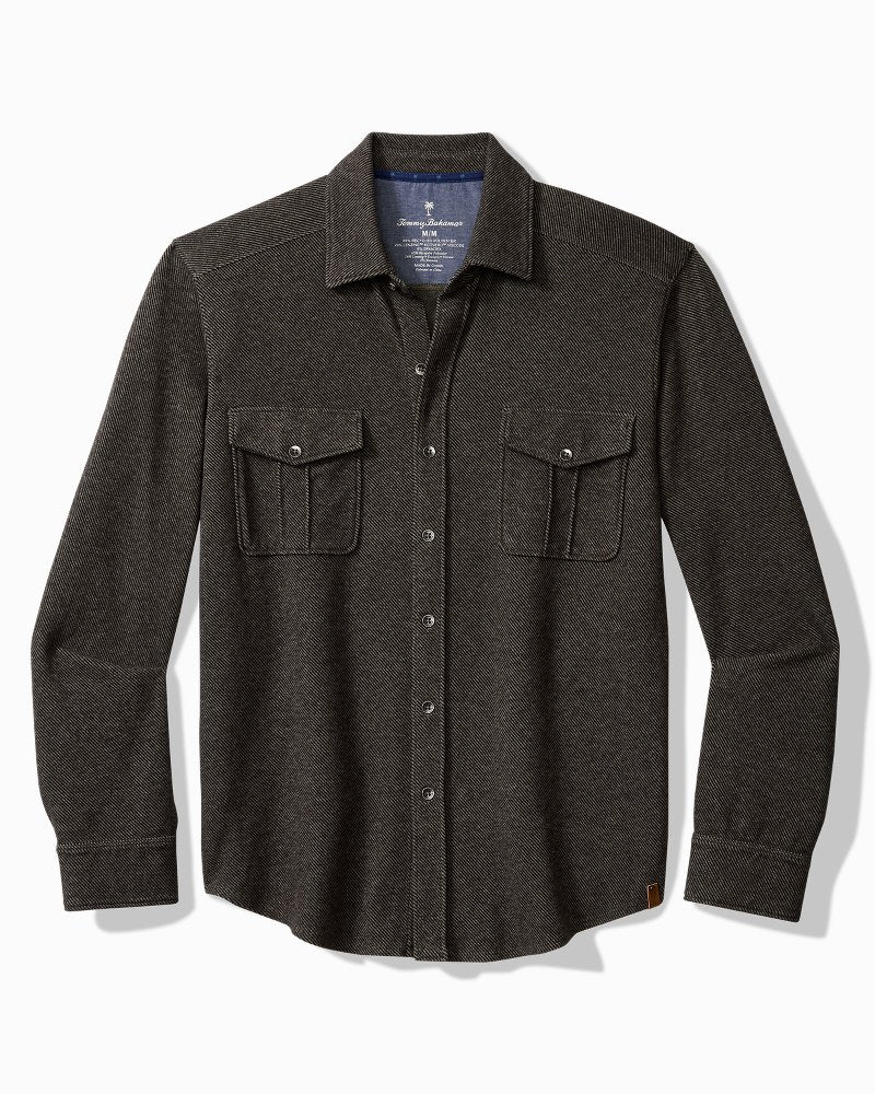 Tommy Bahama Fireside Coast Stretch Flannel Long Sleeve Camp Shirt Rockwell M 023763580251