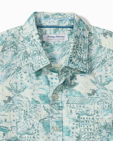 Tommy Bahama San Lucio Tides Villa Vista Stretch Knit Short Sleeve Camp Shirt