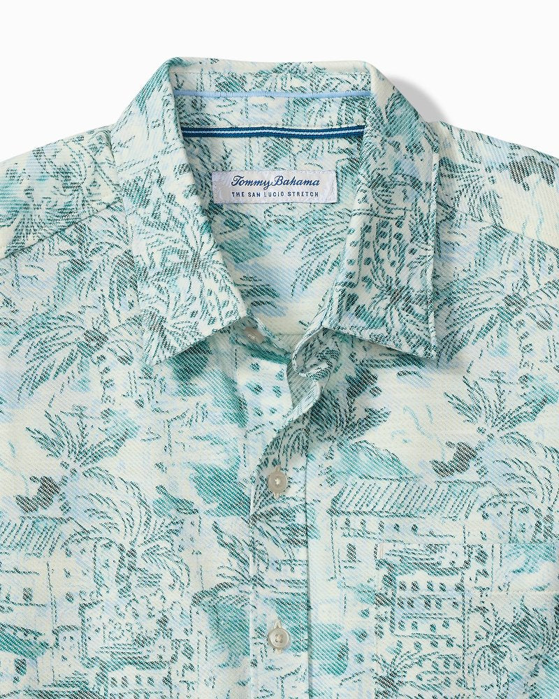 Tommy Bahama San Lucio Tides Villa Vista Stretch Knit Short Sleeve Camp Shirt