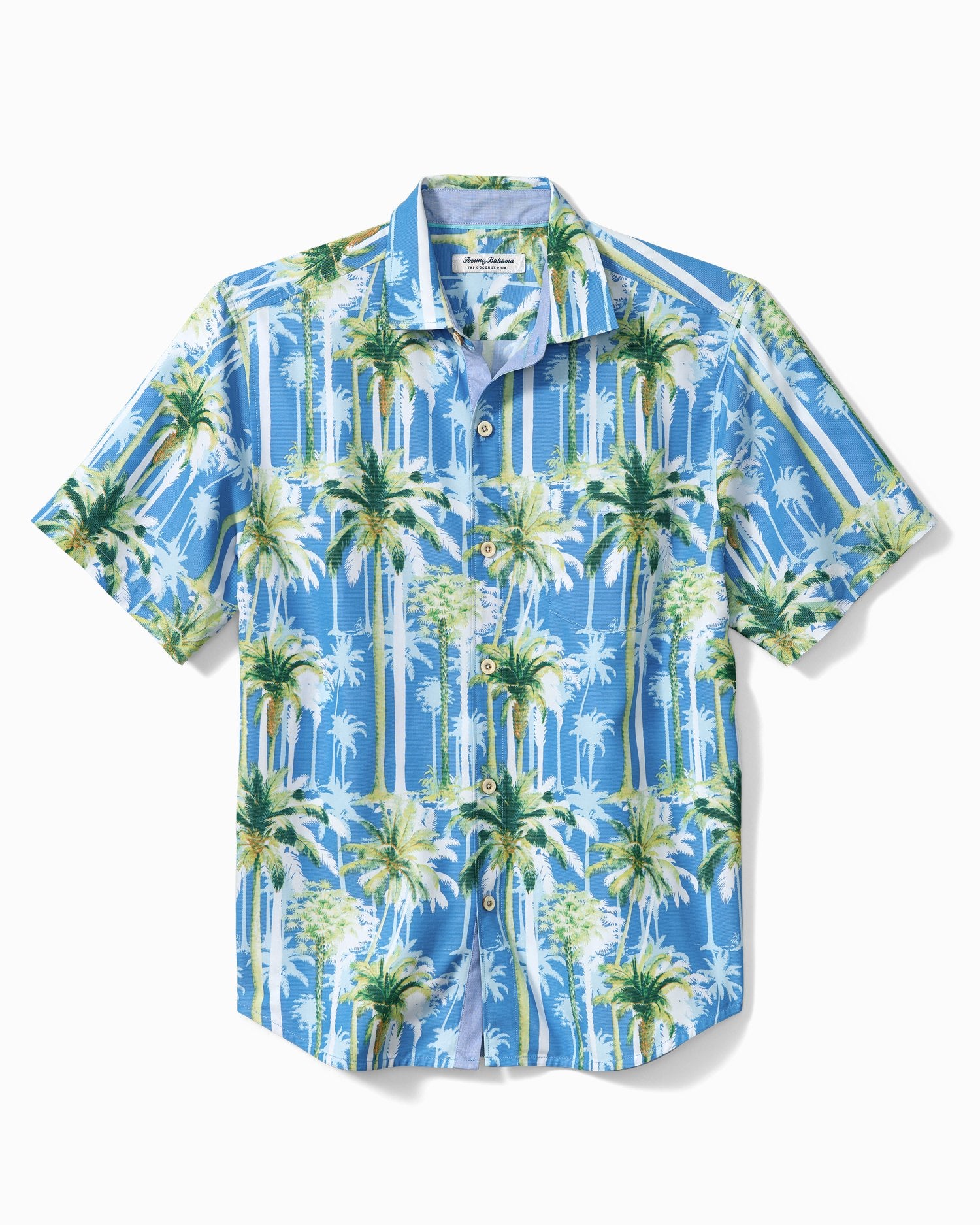 Tommy Bahama Coconut Point Grand Palms Camp Shirt Mountain Bluebell M  023791026042