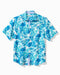 Tommy Bahama Coconut Point Jungle Grove IslandZone Camp Shirt Blue Canal M  023791048921