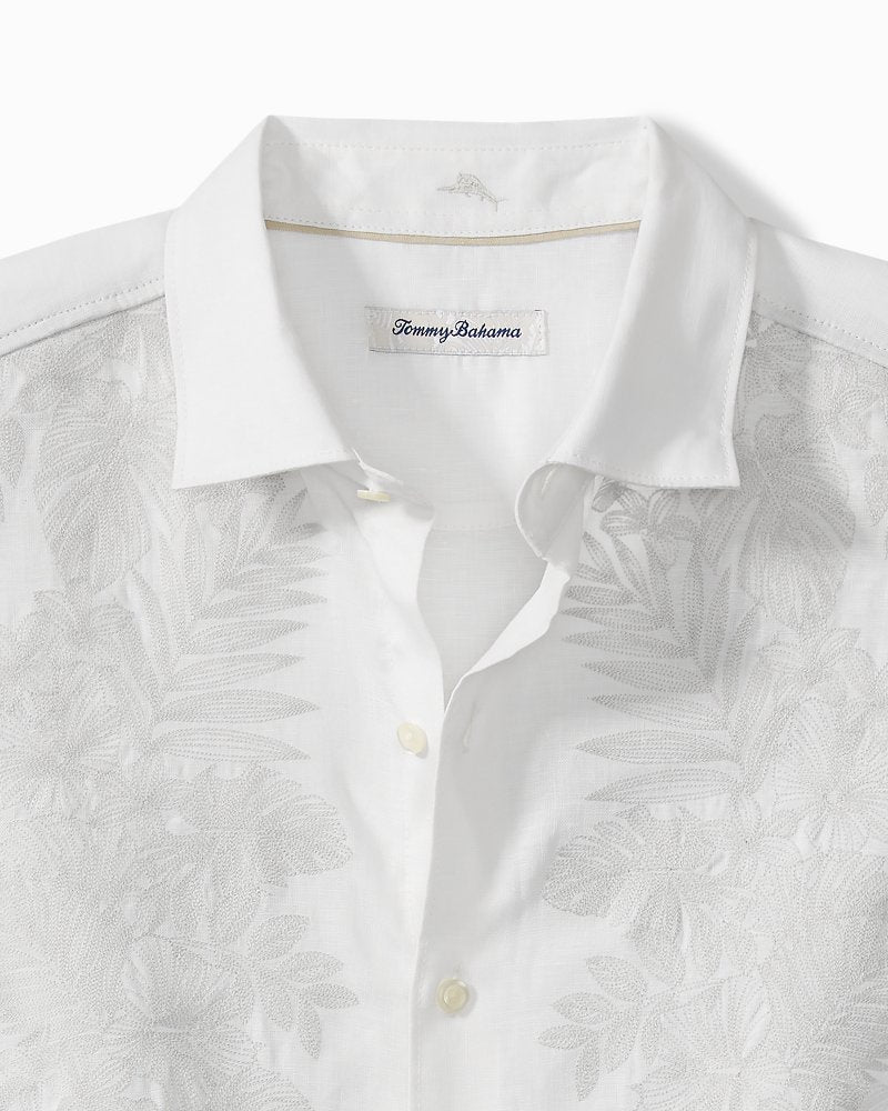 Tommy Bahama Down The Isle Long Sleeve Linen Camp Shirt White / XXL Tommy Bahama Down The Isle Long Sleeve Linen Camp Shirt White / XXL