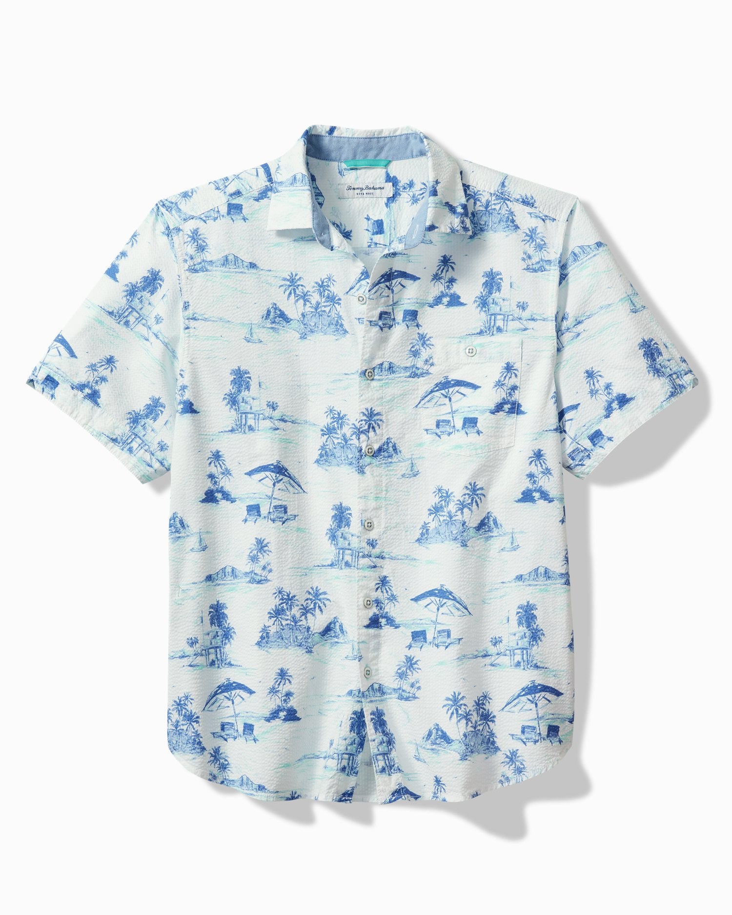 Tommy Bahama Nova Wave Beach Days Camp Shirt White M  023791602376