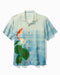 Tommy Bahama Kayo Koi Artist Series Camp Shirt Arroyo Blue M  023791603700