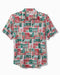 Tommy Bahama Bahama Coast Gift Wrap IslandZone® Short Sleeve Camp Shirt Havana M 023763569331