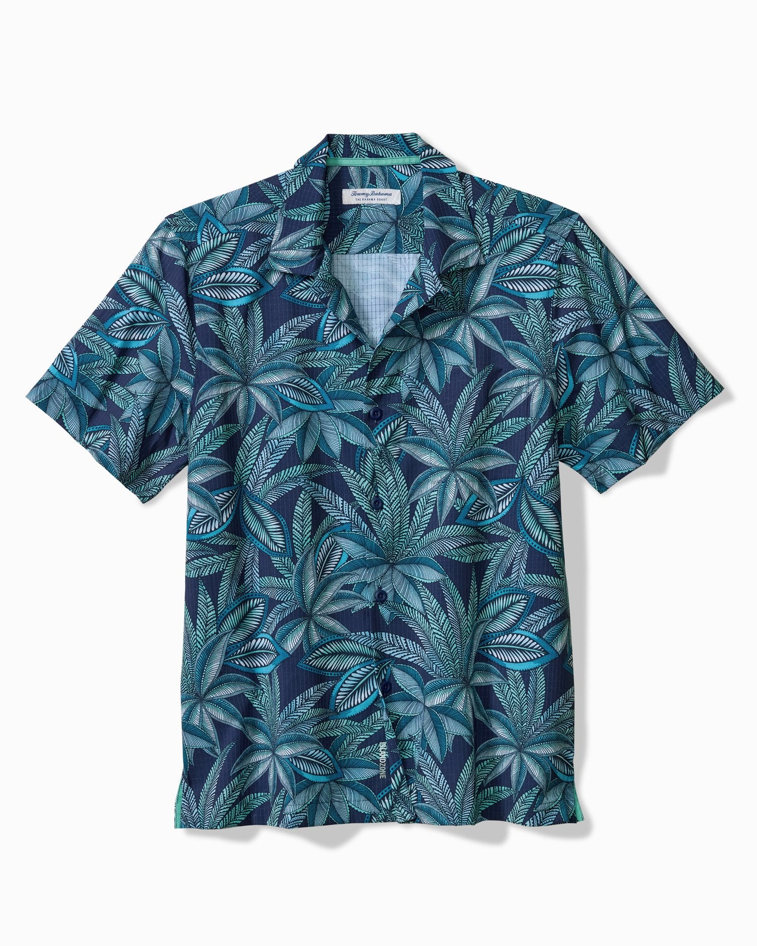 Tommy Bahama The Bahama Coast Luau Blooms Island Zone Short Sleeve Camp Shirt Insignia Blue M 023763845398