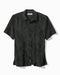 Tommy Bahama Coastal Ease Botanic Loom Short Sleeve Camp Shirt Black M 023763832251