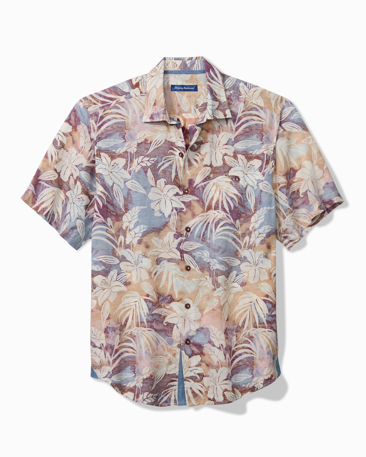 Tommy Bahama Sand Linen Sunset Ombre Short Sleeve Camp Shirt
