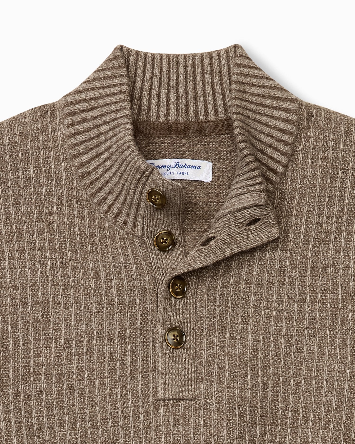 Tommy Bahama Autumn Pier Button Mock-Neck Sweater
