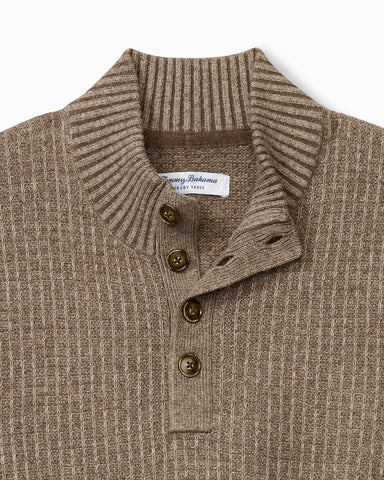Tommy Bahama Autumn Pier Button Mock-Neck Sweater
