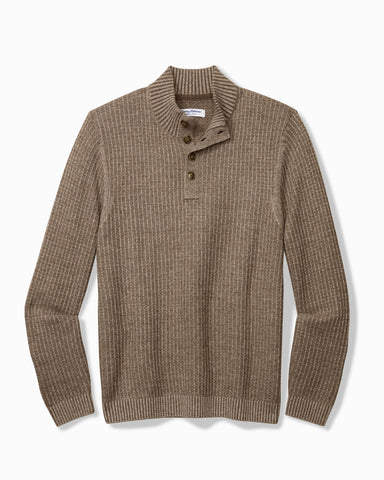 Tommy Bahama Autumn Pier Button Mock-Neck Sweater