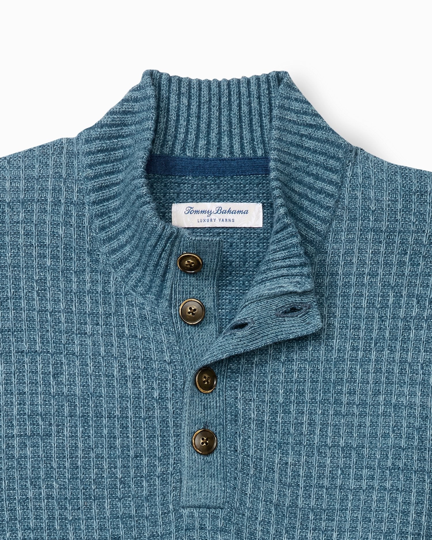 Tommy Bahama Autumn Pier Button Mock-Neck Sweater