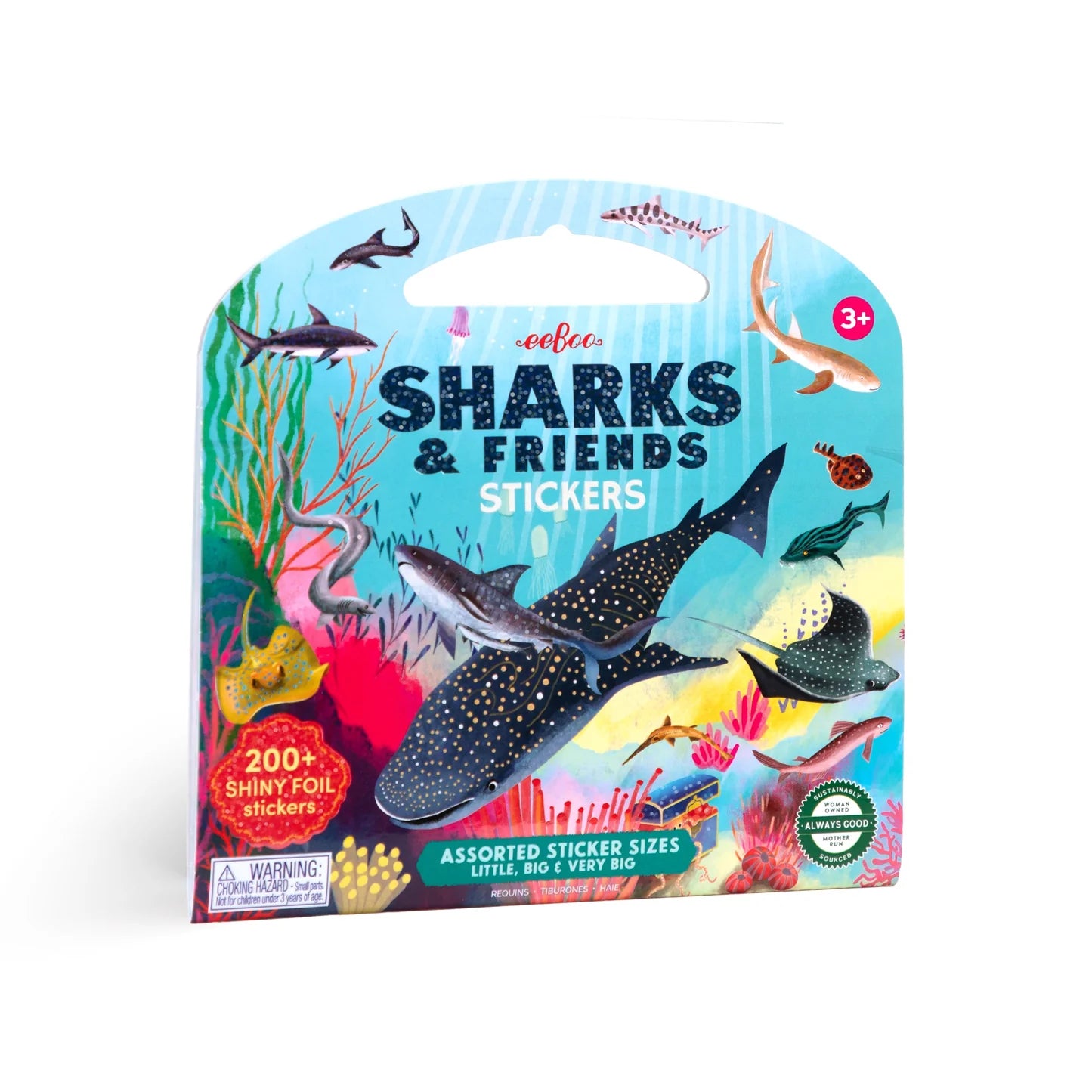 eeBoo Sharks & Friends Shiny Sticker Book