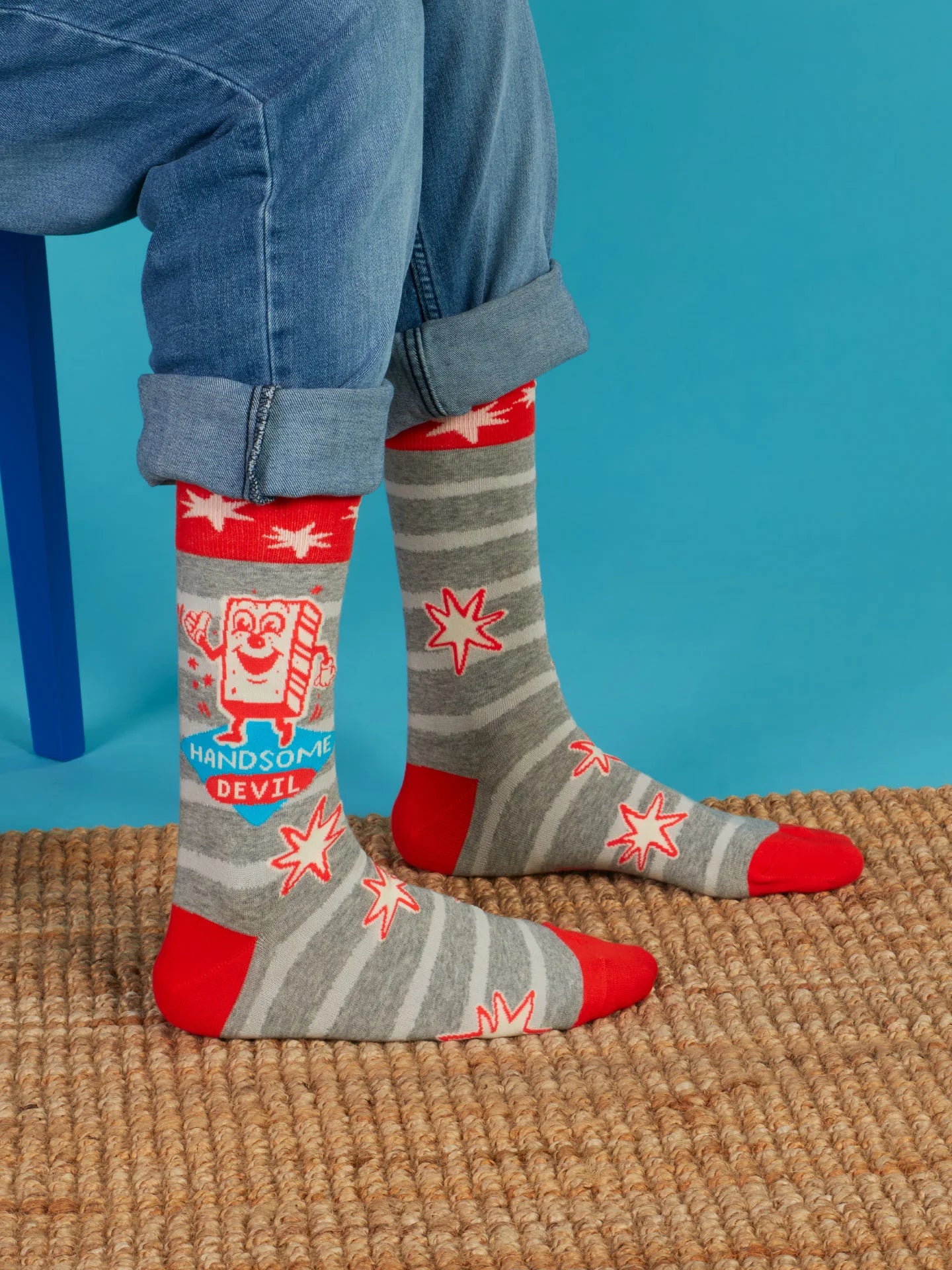 BLUQ Handsome Devil Men's Crew Socks