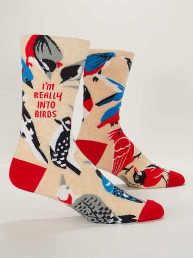 BLUQ I'm Really Into Birds Men's Crew Socks