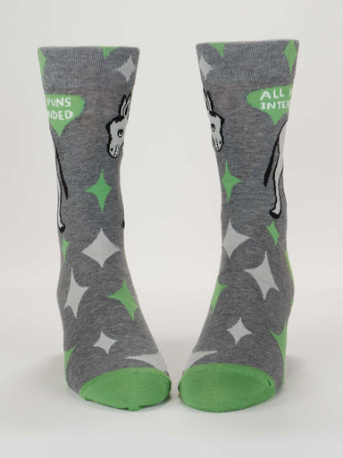 BLUQ All Puns Intended Men's Crew Socks