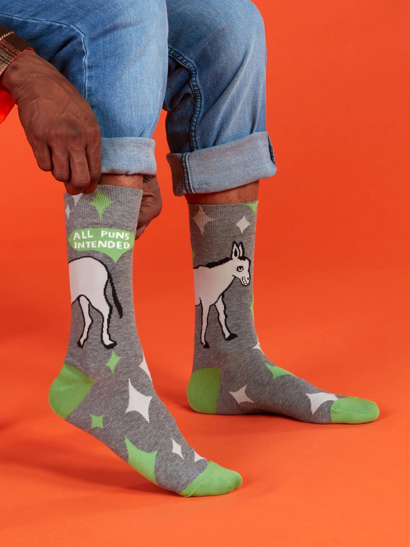 BLUQ All Puns Intended Men's Crew Socks