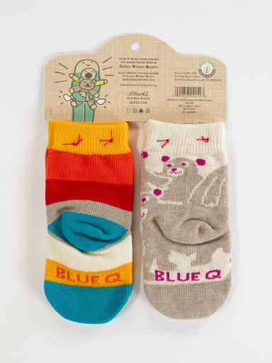 BLUQ Hello I'm New Here/ Have You Ever Tried Screaming??? Baby Socks