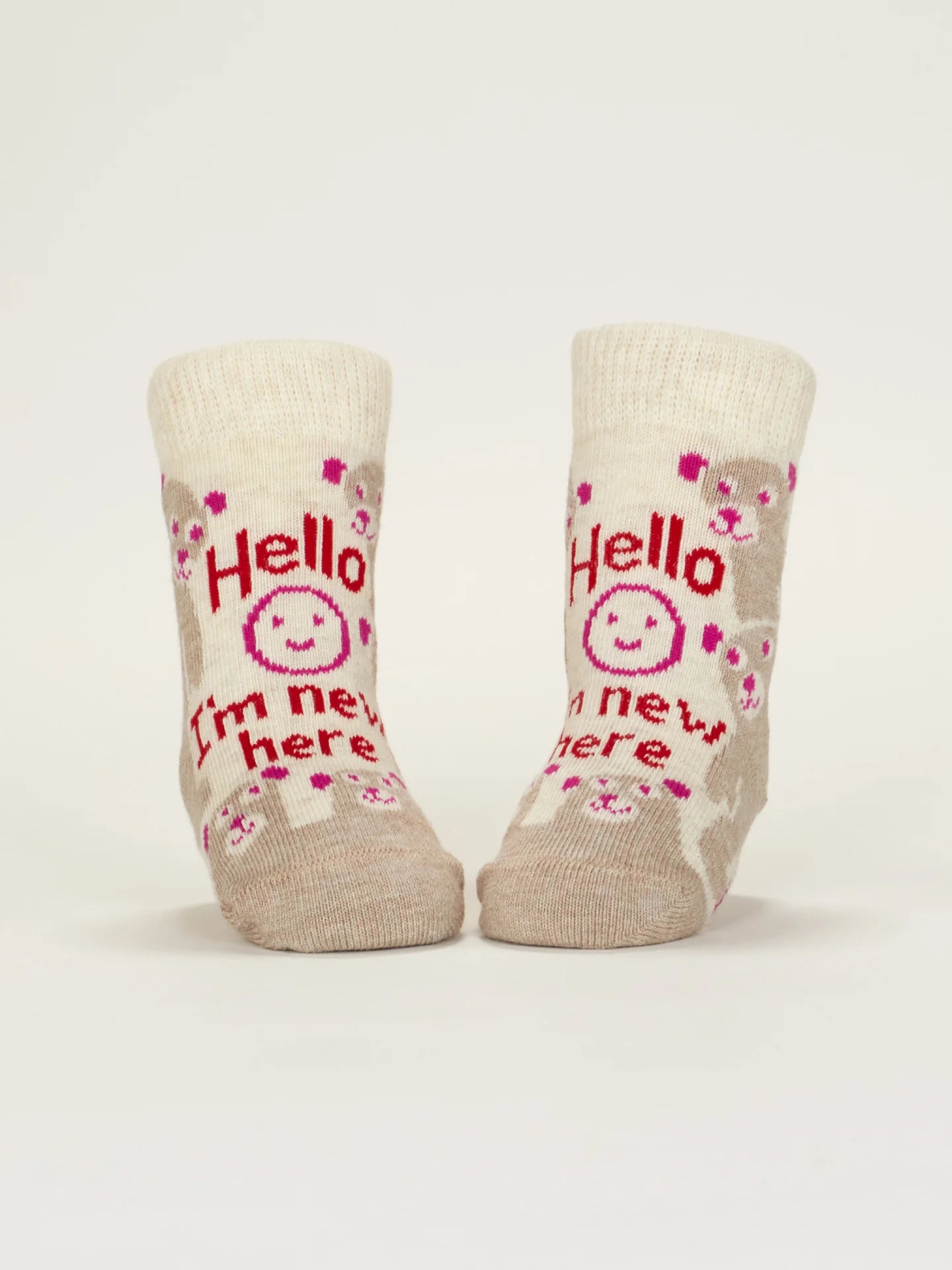 BLUQ Hello I'm New Here/ Have You Ever Tried Screaming??? Baby Socks