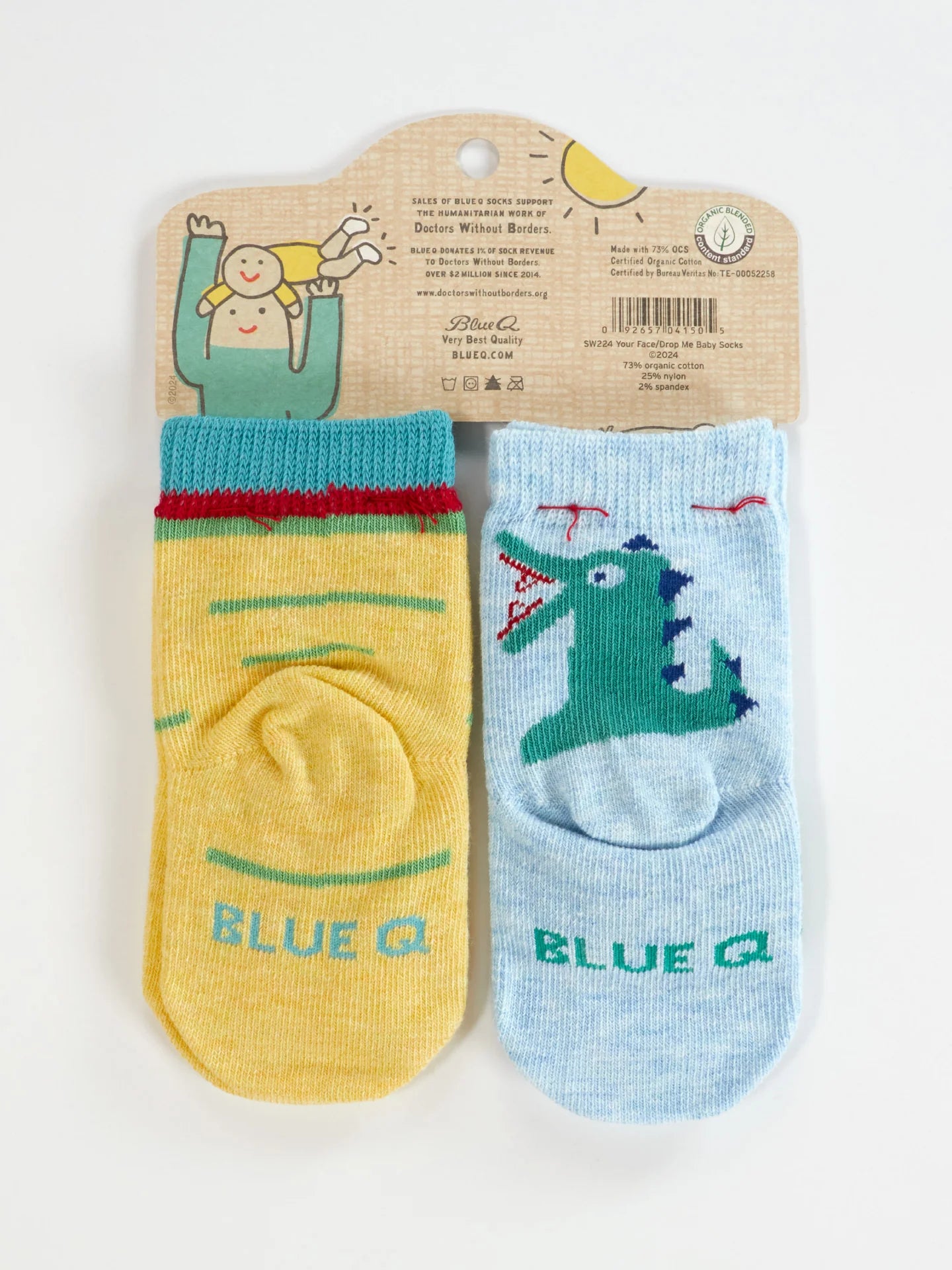 BLUQ I Love Your Face/ If You Drop Me I'll Remember Baby Socks