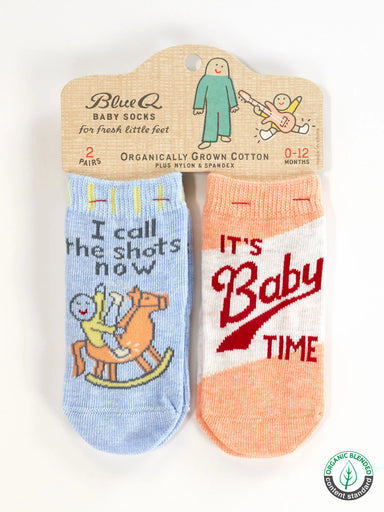BLUQ I Call The Shots Now/ It's Baby Time Baby Socks