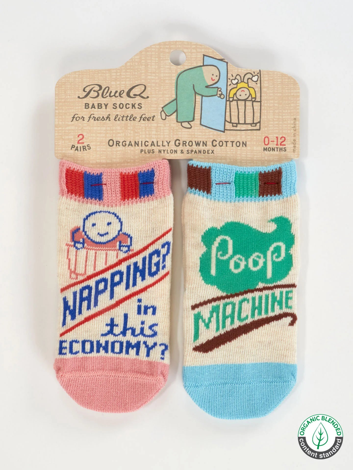 BLUQ Napping? In This Economy?/Poop Machine Baby Socks