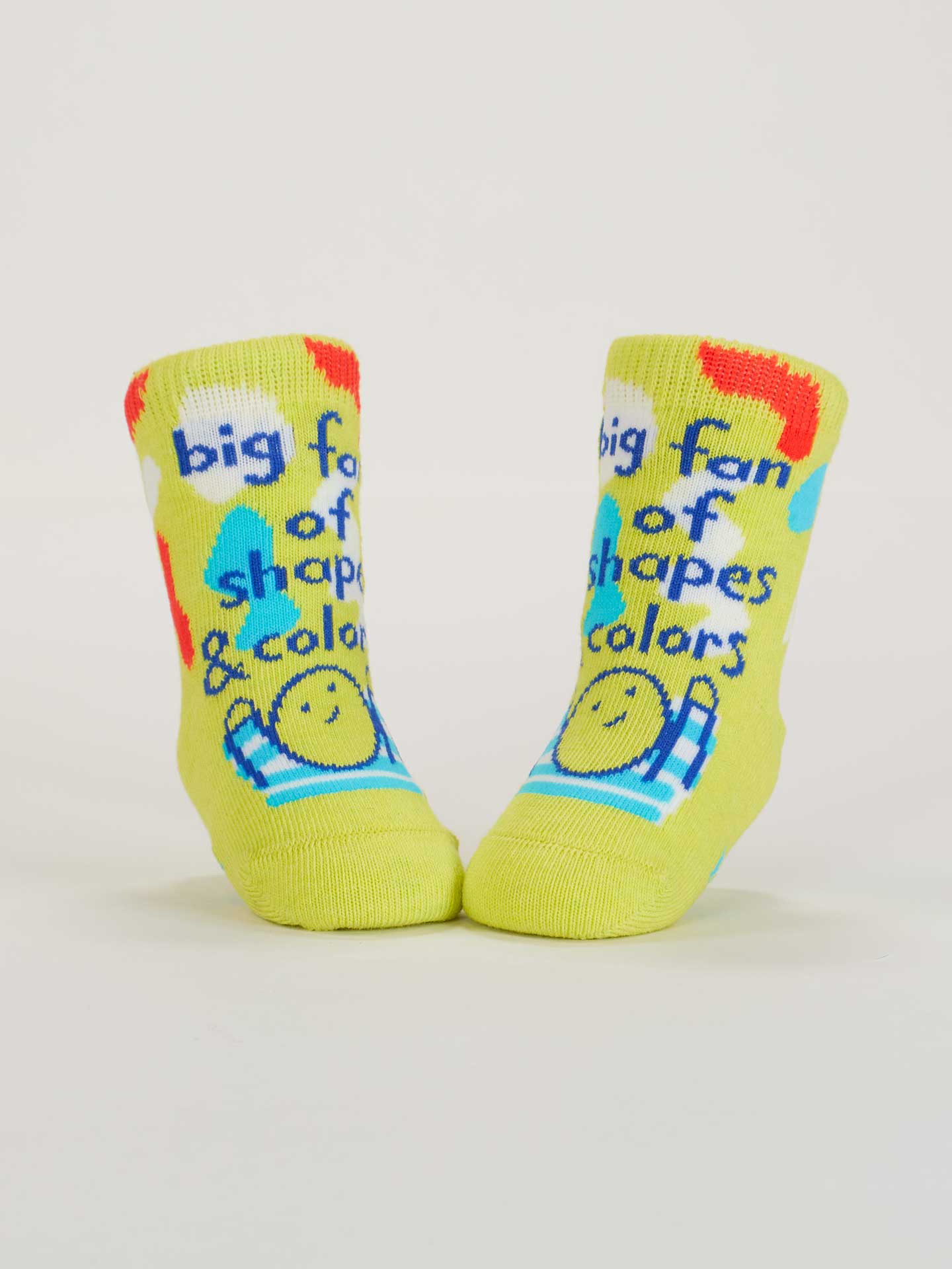 BLUQ Big Fan Of Shapes & Colors/ Cool If I Throw Up On You? Baby Socks