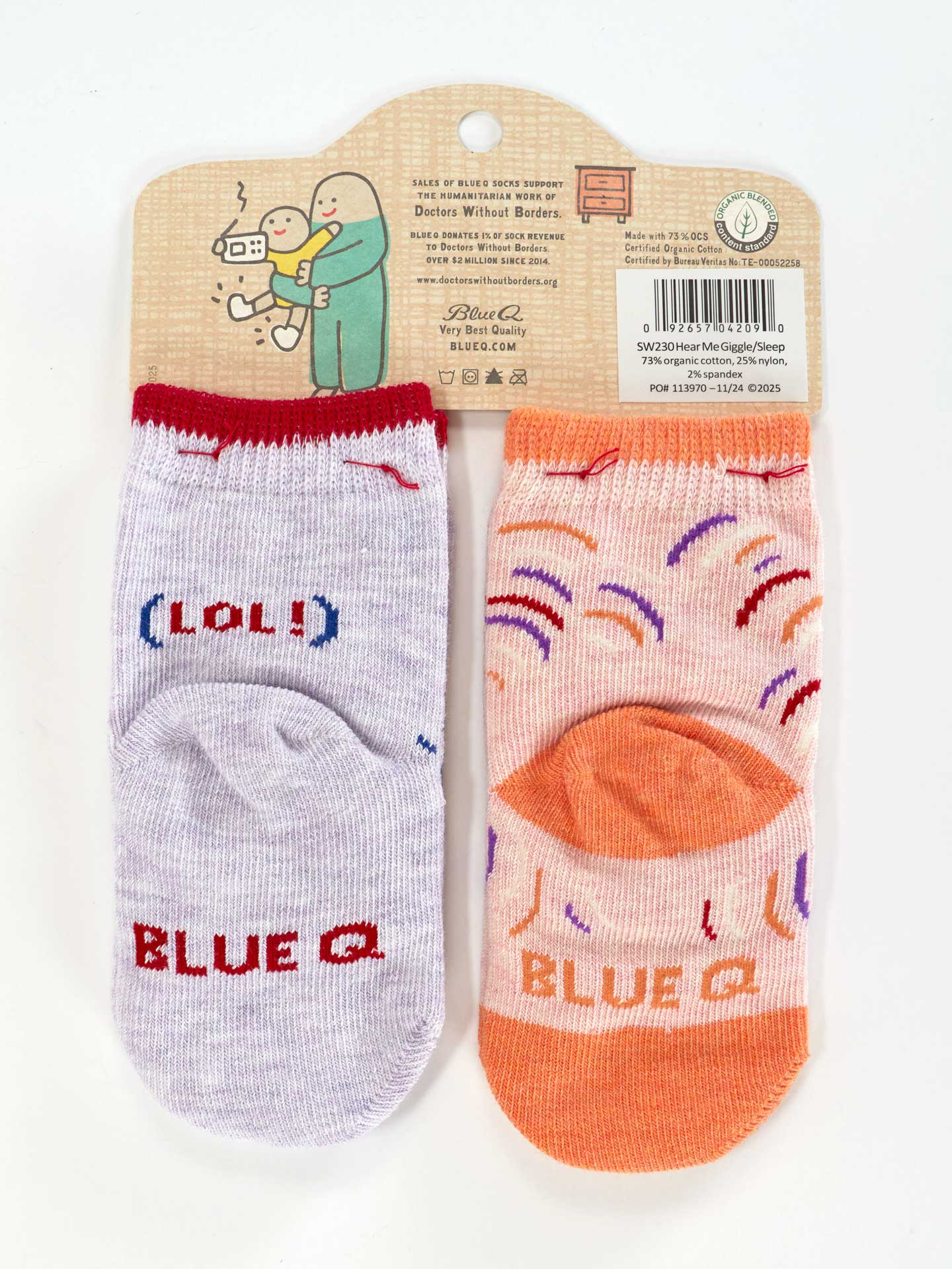 BLUQ Wait 'til You Hear Me Giggle./ Just Sleep When I Sleep. Lol. Baby Socks