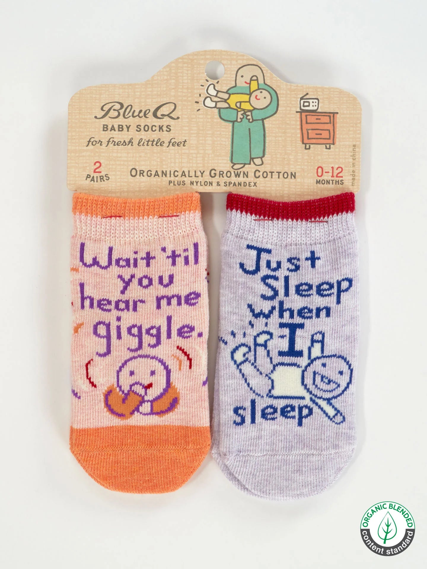 BLUQ Wait 'til You Hear Me Giggle./ Just Sleep When I Sleep. Lol. Baby Socks