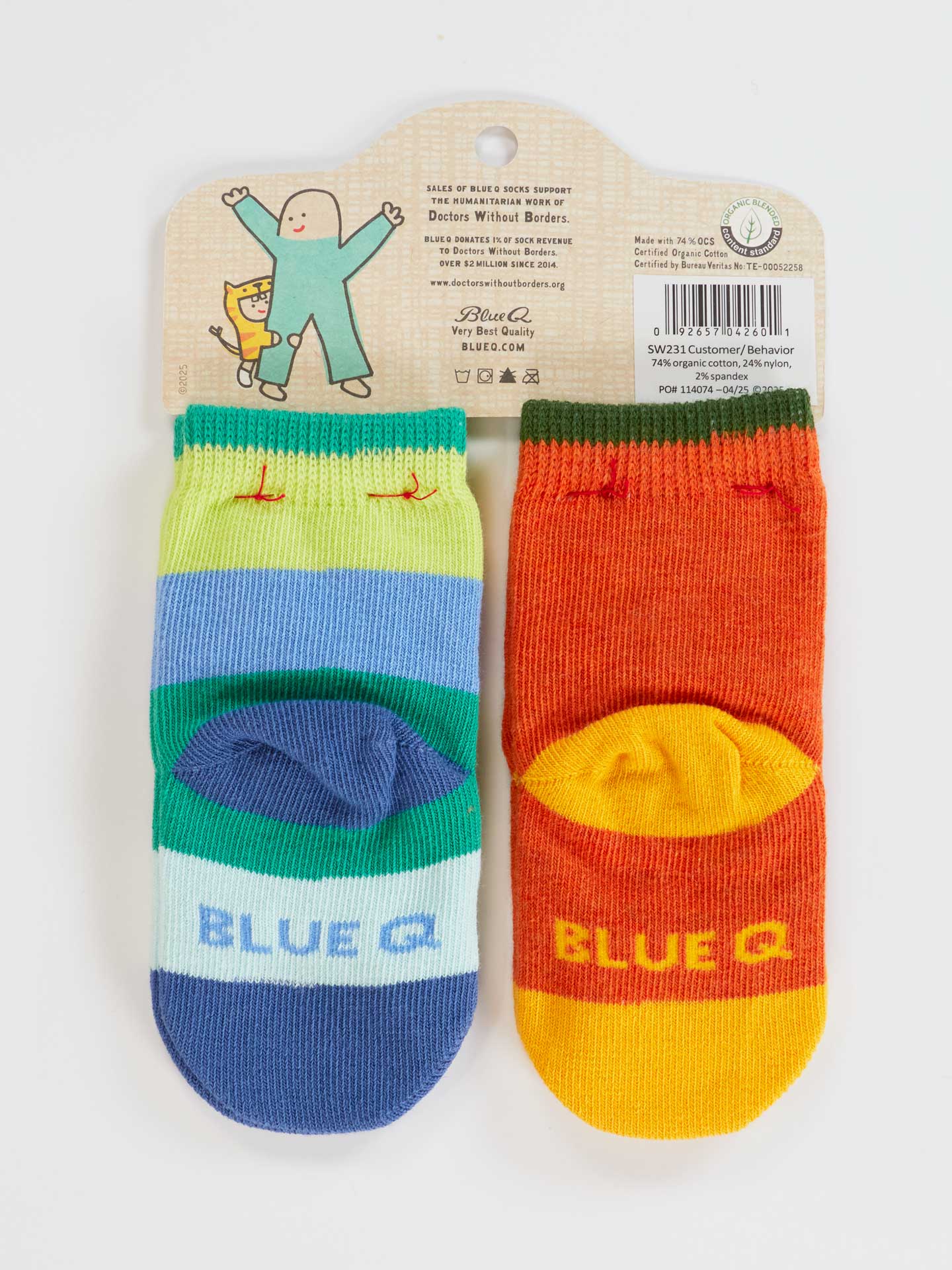 BLUQ One Tough Customer/ Reflecting On My Behavior Baby Socks