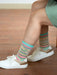 Blue Q Women's Crew Socks - Shhh.. I'm Over-Thinking