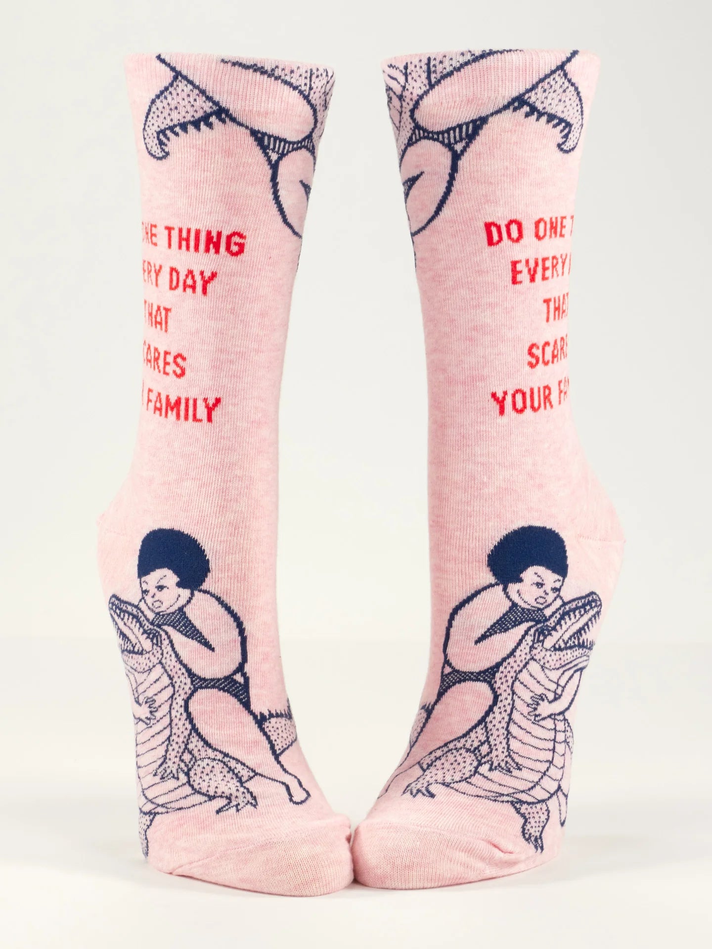 BLUQ Do One Thing Every Day That Scares Your Family Women's Crew Socks
