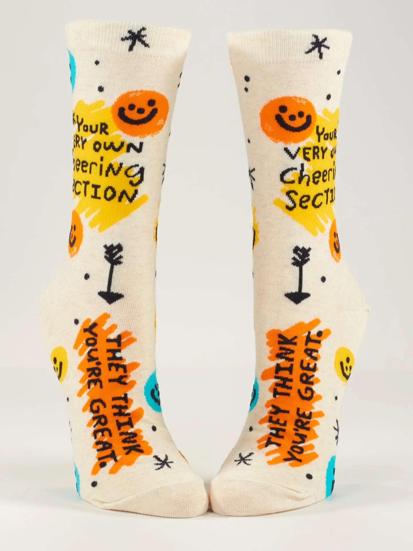 BLUQ Your Very Own Cheering Section. They Think You're Great. Women's Crew Socks