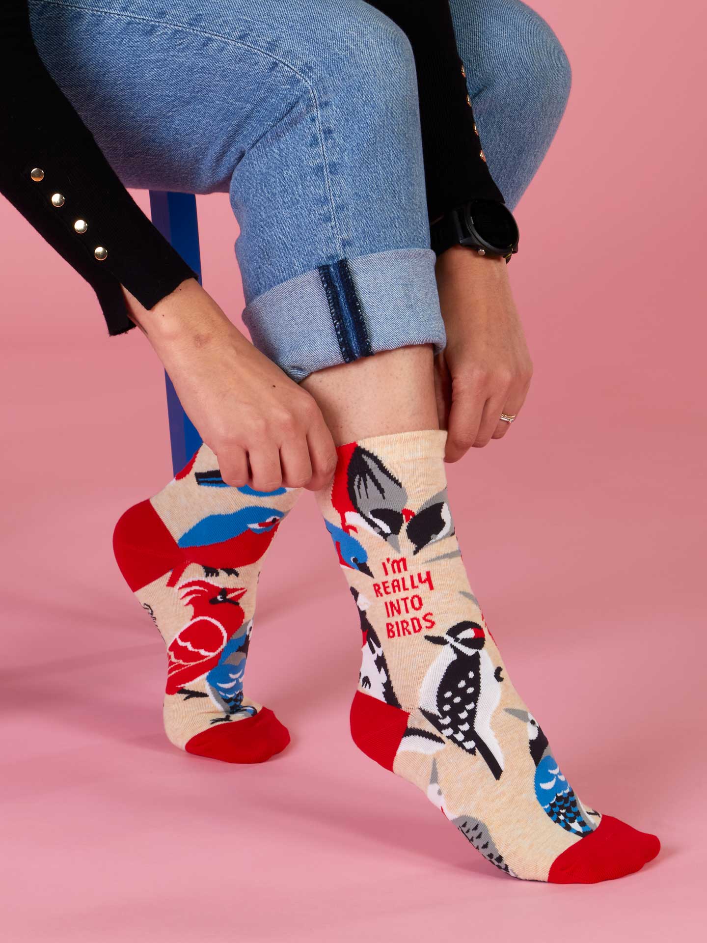 BLUQ I'm Really Into Birds Women's Crew Socks