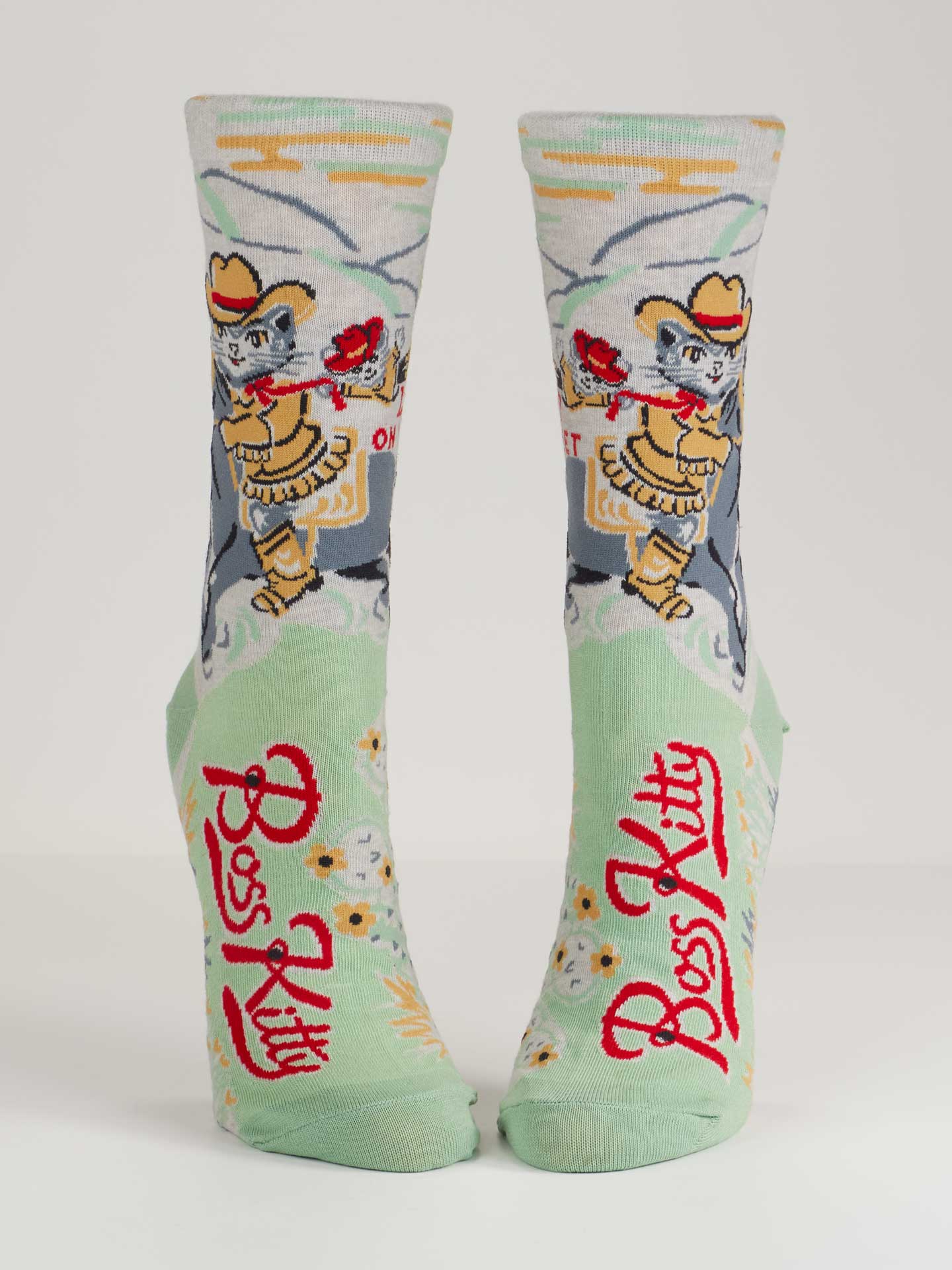BLUQ Boss Kitty Women's Crew Socks