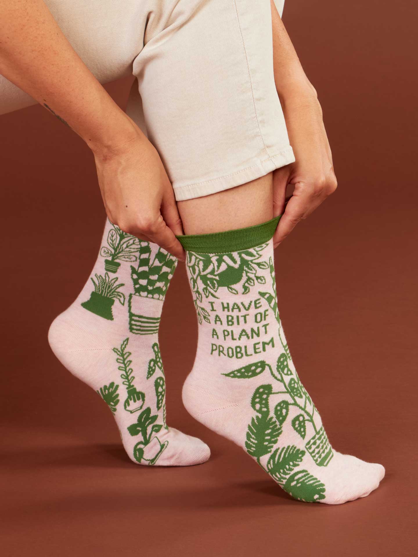 BLUQ I Have A Bit Of A Plant Problem Crew Socks