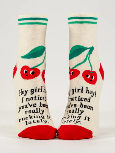BLUQ Hey Girl Hey! I Noticed You've Been Really Rocking It Lately. Women's Ankle Socks