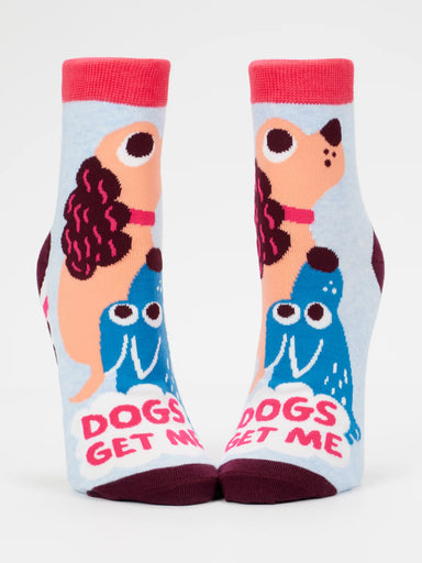 BLUQ Women's Ankle Socks - Dogs Get Me