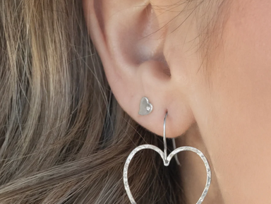 Holly Yashi Amore Heart Post Earrings - Silver