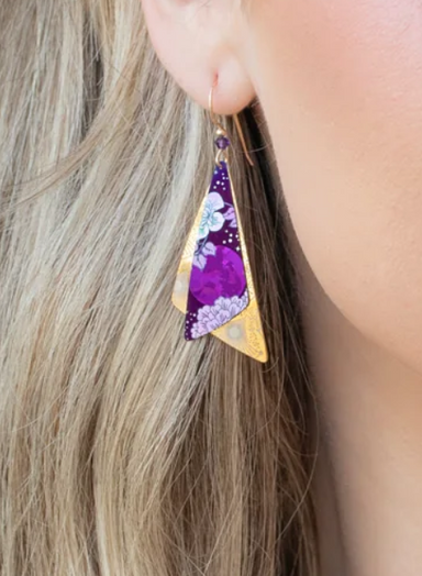 Holly Yashi Earrings Caleen - Plum