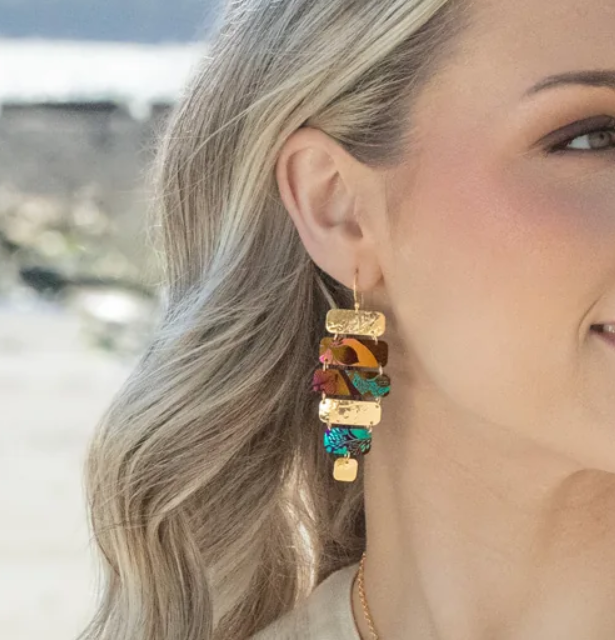 Holly Yashi Lana Talisman Earrings - Amber Wave