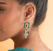 Holly Yashi Mystic Falls Earrings - Teal and Amber